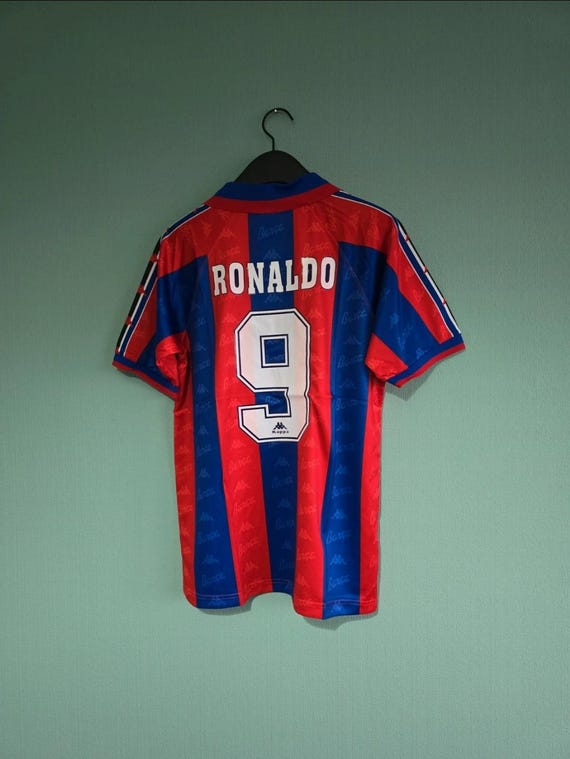 1996-97 BARCELONA Retro Football Shirt 9 RONALDO Soccer Jersey - Etsy