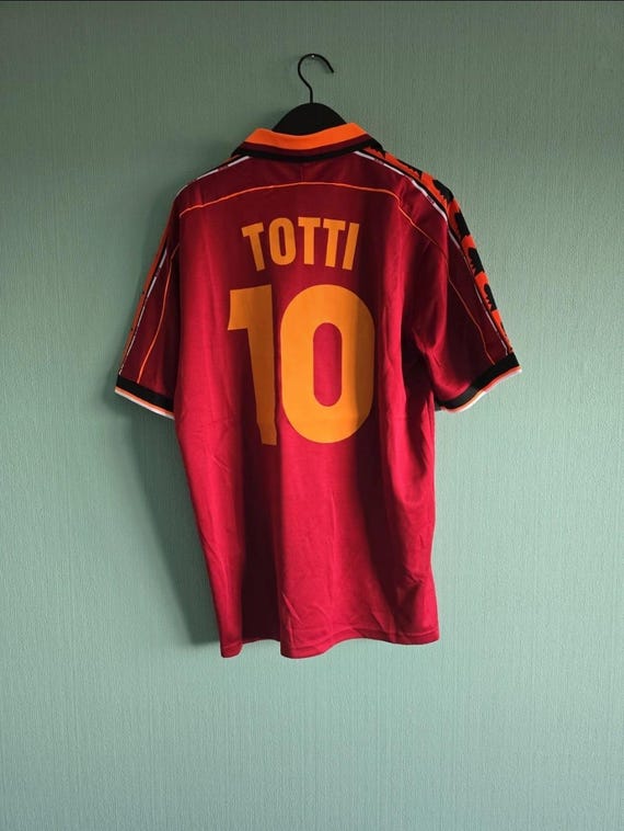1998-99 ROMA Retro Football Shirt 10 TOTTI Soccer Jersey - Etsy