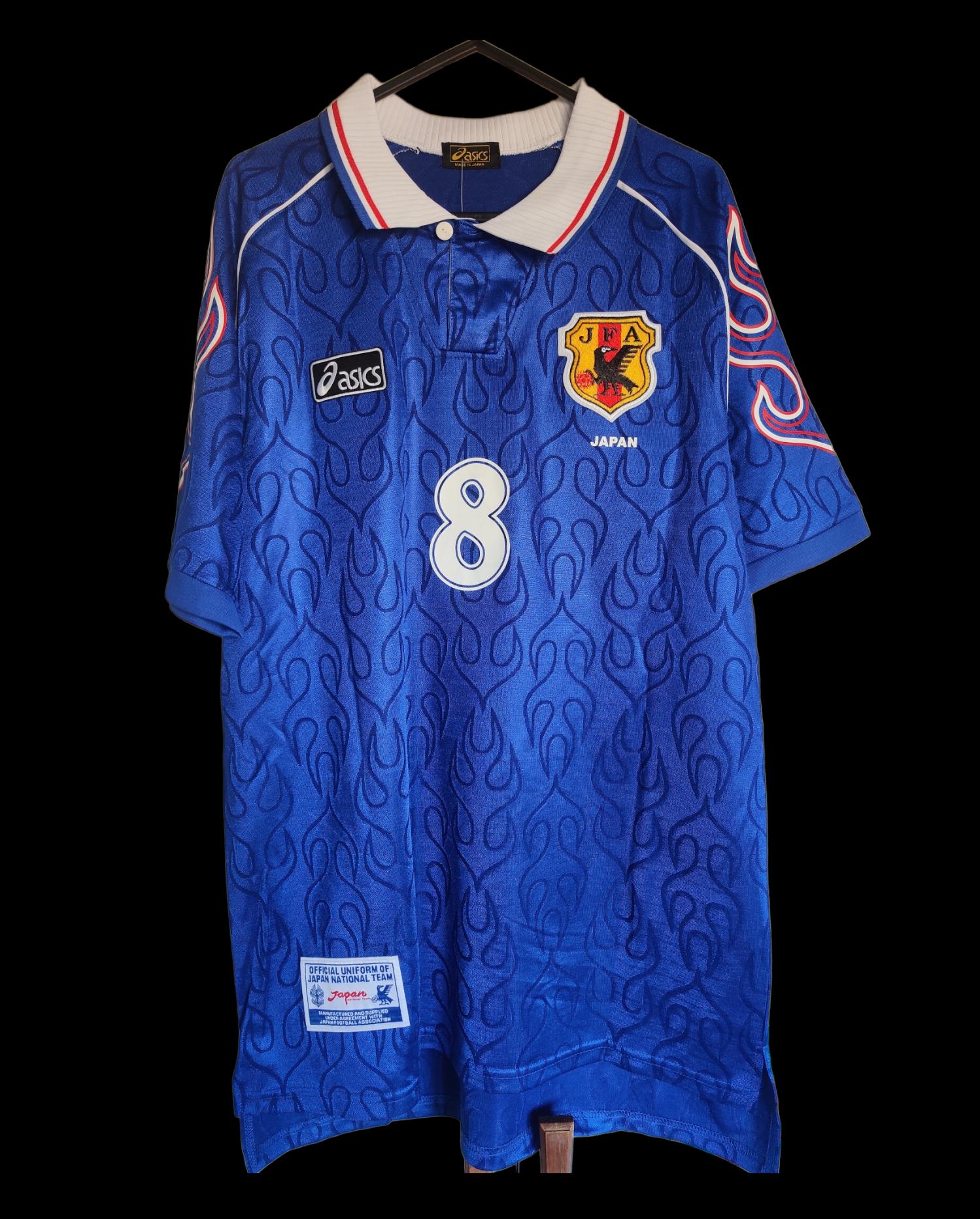 ウェア 98s #8 NAKATA japan soccer uniform shirt Japan 1998 FIFA World Cup Asics Home Shirt #8 NAKATA