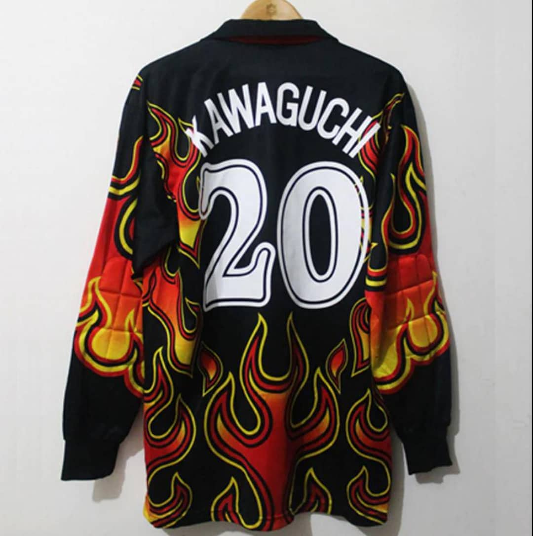 【完売品】　SPORTS CLUB football shirt　Tohji 1998 Japan Goalkeeper Black Football Shirt Soccer Jersey Kawaguchi