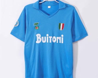 1987-88 NAPOLI Retro fotbollströja 10 MARADONA Fotbollströja Buitoni scudetto
