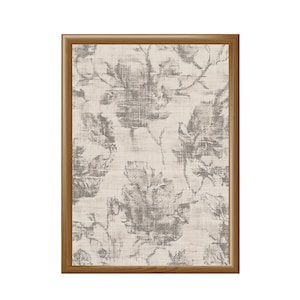 Download Rustic Botanical Fabric | Download Vintage Textile Art |   Antique Botanical Textile Art