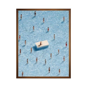 Small Pool Art Print | Summer Watercolor Poster | Beachy Wall Art