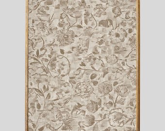 Vintage floral art print | Rustic beige brown farmhouse home decor | Download now