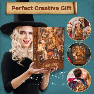 Magic World Kit, DIY Crafts Kit, Wooden 3D Puzzle, Wizard World Diorama ...