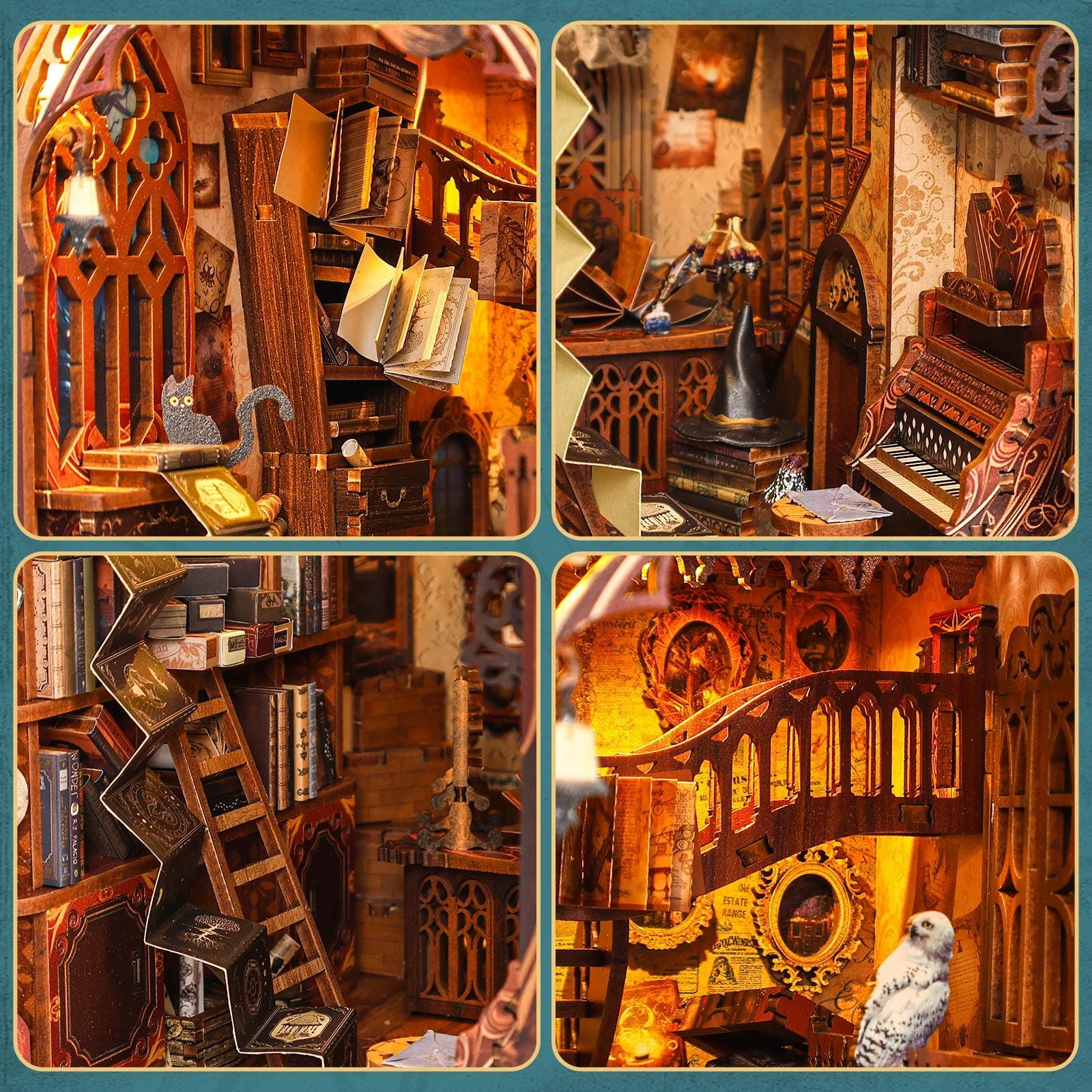 Magic World Kit, DIY Crafts Kit, Wooden 3D Puzzle, Wizard World Diorama ...