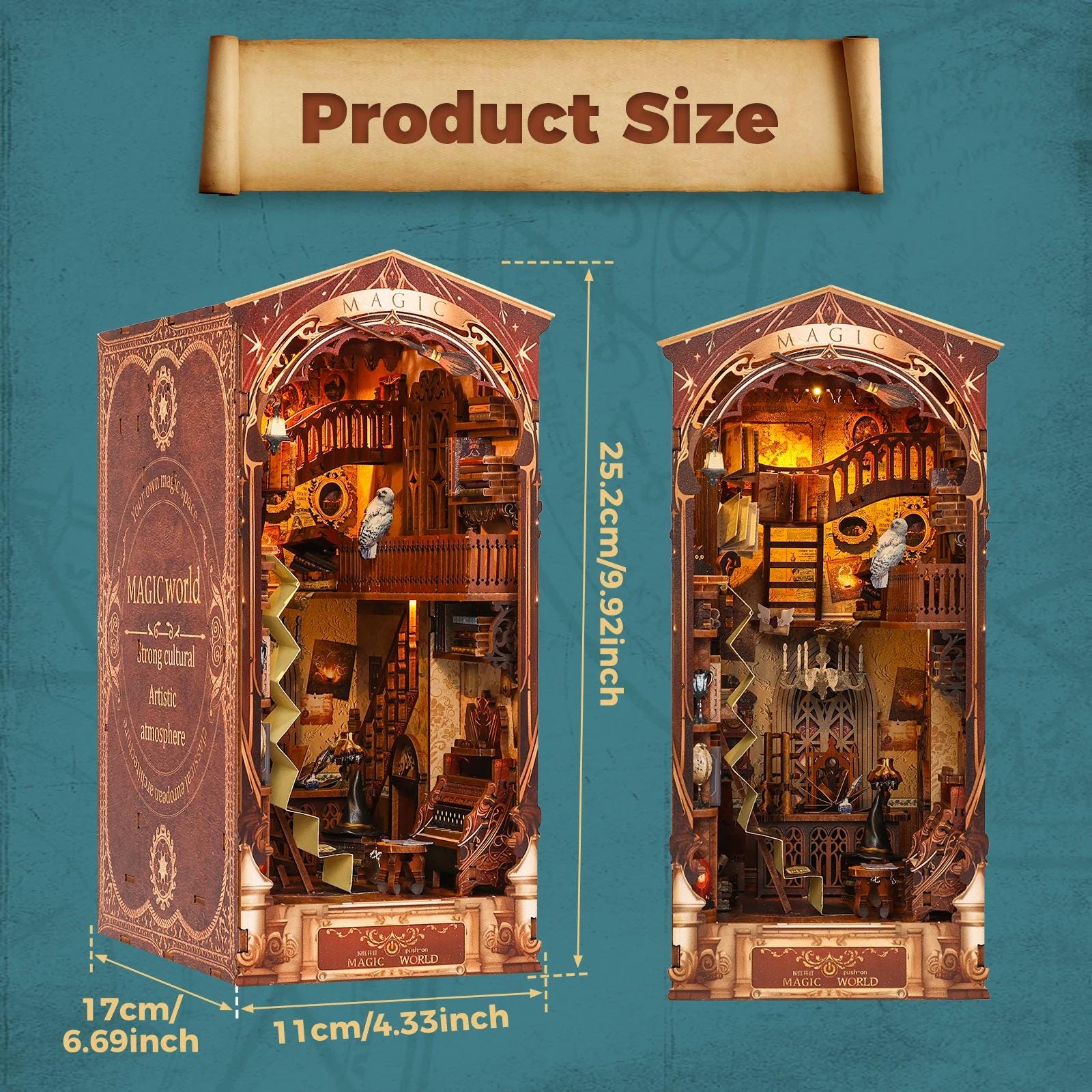 Magic World Kit, DIY Crafts Kit, Wooden 3D Puzzle, Wizard World Diorama ...