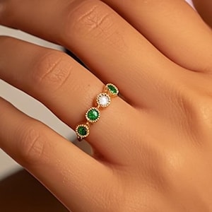Custom Birthstone Ring, Multiple Birthstones Ring, Birthstone Personalized Ring, Family Birthstones Wedding Ring, Birthstone Engagement Ring