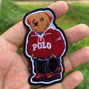 Bear Style Patch , Blazer patch, Iron on, Pocket Sized ,iron on Applique, Polo Bear Premium Quality