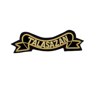Customized Name Hand Embroidered Bullion Wire Blazer Badge, Sew on,