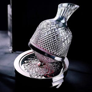Crystal Decanter | High Quality Decanter | 360 Rotating Decanter Tumbler 1500ml Decanter Wine Dispenser