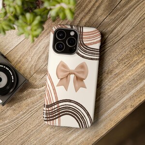 Bow Design Phone Case – Cute Durable Cover for iPhone | Trendy Coquette Aesthetic, Gift for Her, Magnetic Phone Case