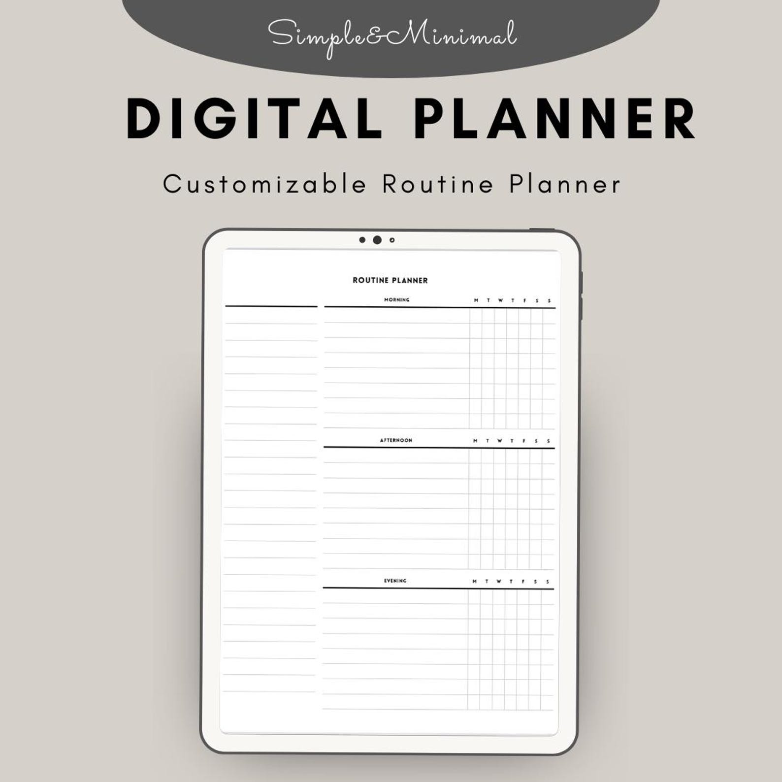 Customizable Routine Planner | Printable PDF | Morning, Afternoon ...