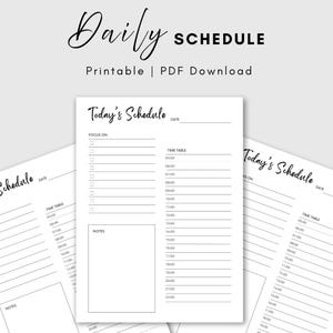 Daily Planner Printable | Aesthetic Minimalist To-Do List PDF | Digital Download