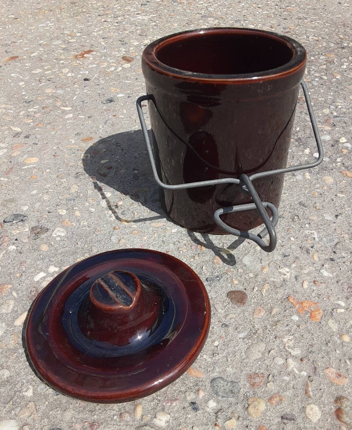 Ceramic Cheese Jar Vintage Farmhouse Etsy