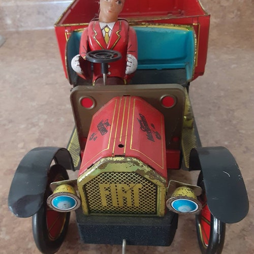 Italian Tin Toy Truck Premiata Ditta shops Transporto Cafe, Fiat