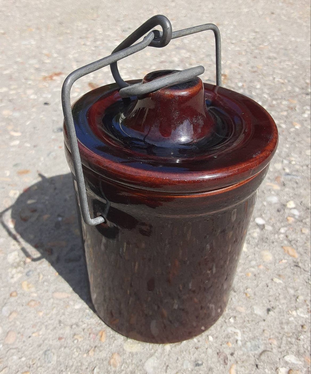 Ceramic Cheese Jar Vintage Farmhouse Etsy