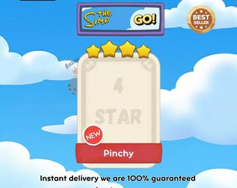 Pinchy Sticker 4 Star - Monopoly New Album - Cheapest - Fast Delivery