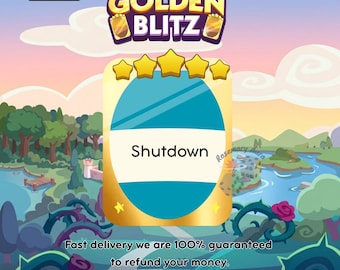 Autocollant Golden Blitz - Arrêt 5 étoiles - Prix le plus bas, livraison rapide, échange d'autocollants Monopoly GO