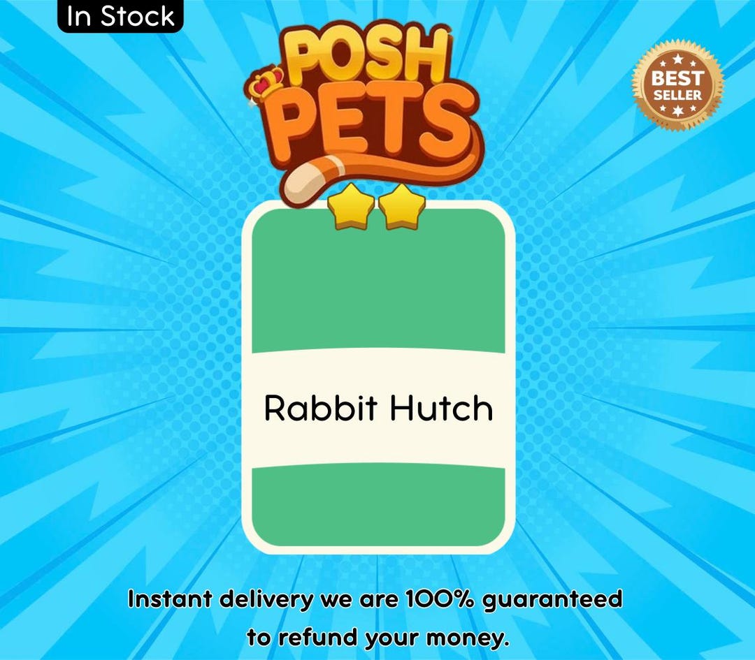 Monopoly Dancing Rabbit Monopoly Go Rabbit Hutch Sticker 2 Stars : Set 5 - Etsy