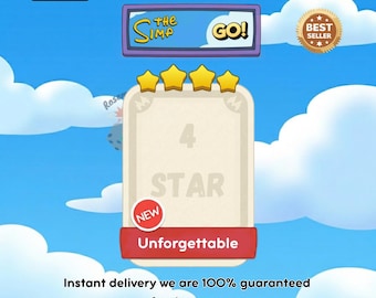 Unforgettable Sticker 4 Star - Monopoly New Album - Cheapest - Fast Delivery
