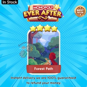 Forest Path Sticker 4 Star - Monopoly Ever After Album - Cheapest - Instant Delivery