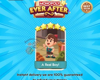 Ein Real Boy Sticker 5 Sterne - Monopoly Ever After Album - preisgünstigste - sofortige Lieferung