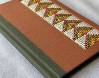 Handmade Cross-Stitch Arrow Notebook: 38 Page Journal