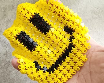 Custom Print Emoji Smiley Face Fabric Fidget Chainmail Toy