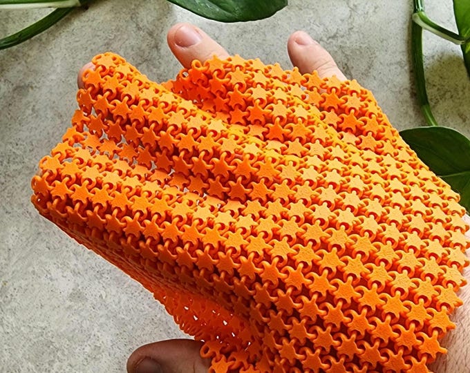Custom 3D Print Fabric Fidget Chainmail Toy, Sensory Desk Toy - Perfect for Gifts, Birthday, Back To School, Office, Travel, Boredom Buster