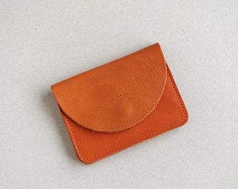 Bertie small wallet orange eco leather