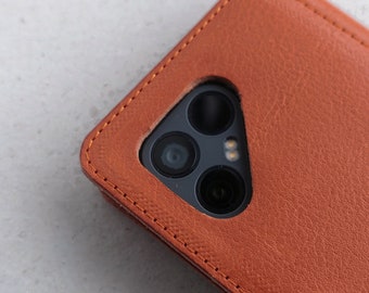 Roestbruin Fairphone4 hoesje eco leer