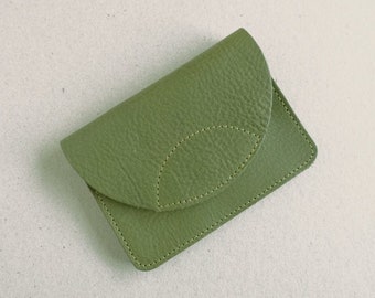 Bertie small olive green wallet eco leather