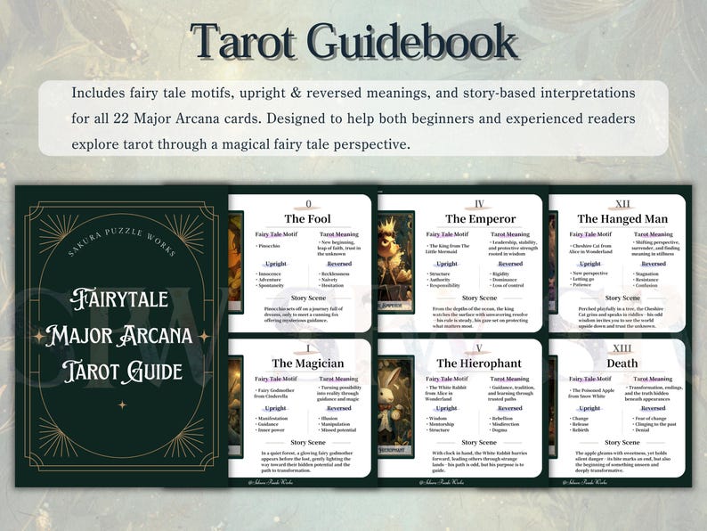 Fairy Tale Tarot Deck – Printable Storybook Tarot, 78 Card Digital ...