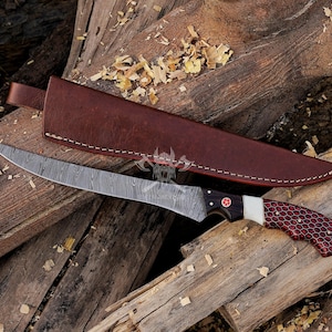 Damascus steel Fillet Fishing Knife, Handmade Damascus Fillet knife, kitchen knife , bbq Knife , steak knife , chef knife , gifts for him