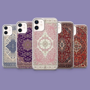 Persischer Teppich Vintage Red Cover Artisan Teppich für iPhone 16, 15, 14, 13, 12, 11, Samsung S25, S24FE S23Ultra A55 A3 Pixel9Pro8A7A