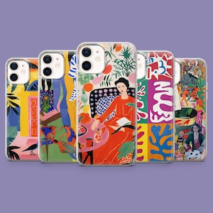 Henri Matisse Handyhülle Abstrakte Kunst Collage Cover for iPhone 16, 15, 14, 13, 12, 11, Samsung S25, S24FE, S23 A55 A35 Pixel 9 9Pro 8A 7A