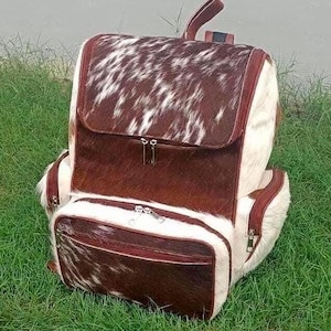 Tricolor Cowhide Leather Backpack: Women&#39;s Travel Bag, Kids School Bag