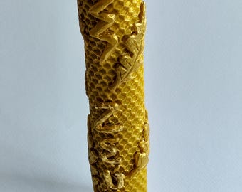 Handmade Beeswax Zeus Candle: Greek Mythology Altar Decor