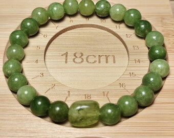 Natural Peridot Bracelet – Green Gemstone Bracelet for Abundance, Luck, and Protection