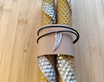 Beeswax Ritual Spell Candles, Wing Charm, Spiritual Gift