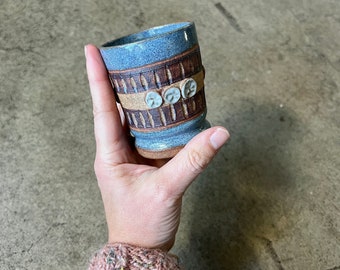 FOUND : Ed Schrock HAND MUG - small cup great for drinking, potting or as a pen or toothbrush holder