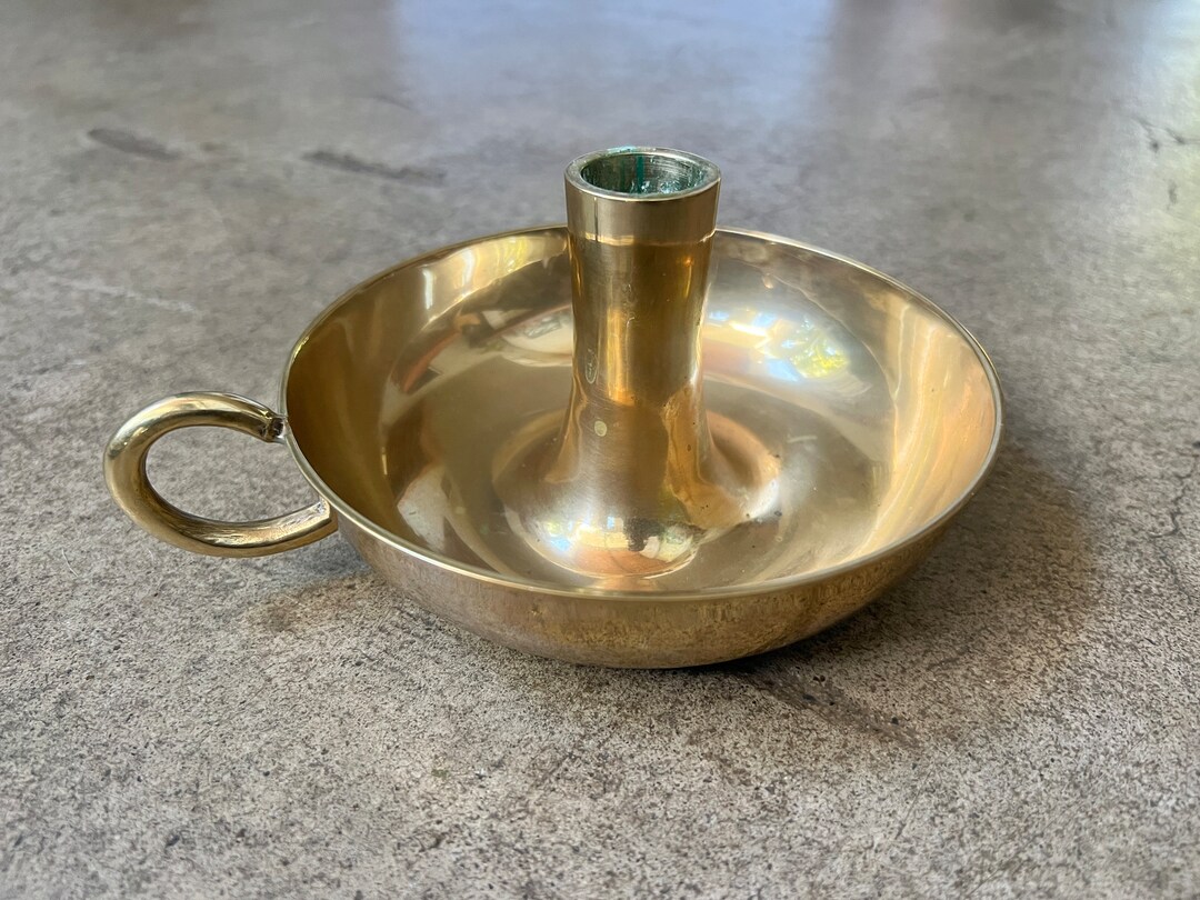 FOUND Brass CANDLE HOLDER by Bruka Design Stockholm Etsy