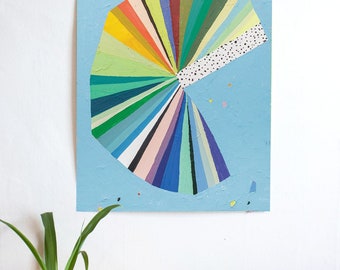 Color Wheel Blue, Ashley Mary Art Print