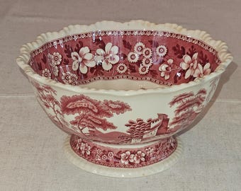Spode Copeland Pink Tower Large Fruit Bowl