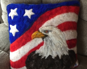 Original American Eagle Art Pillow