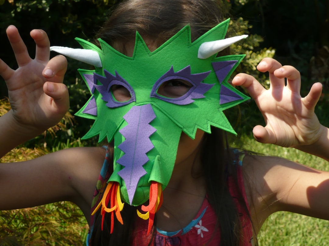 Felt Dragon Mask Etsy