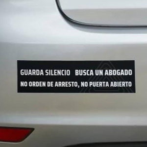 Guarda Silencio Bumper Sticker - help immigrants & protest ICE raids