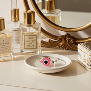 Pink Evil Eye Ring | Trending | Protection Jewelry