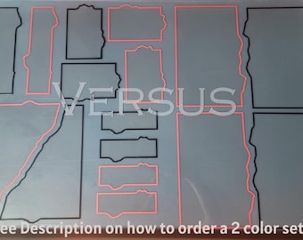 Clear Terrain Footprints/Bases for Summer 2026 Grimdark Wargaming 11th Edition - 32 Color Options!